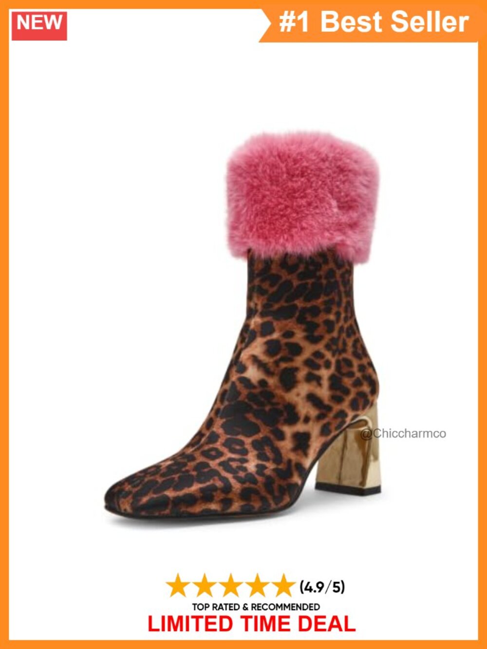 Betsey Johnson Vita Fashion Boot Mid-Calf Block Heel Square Toe